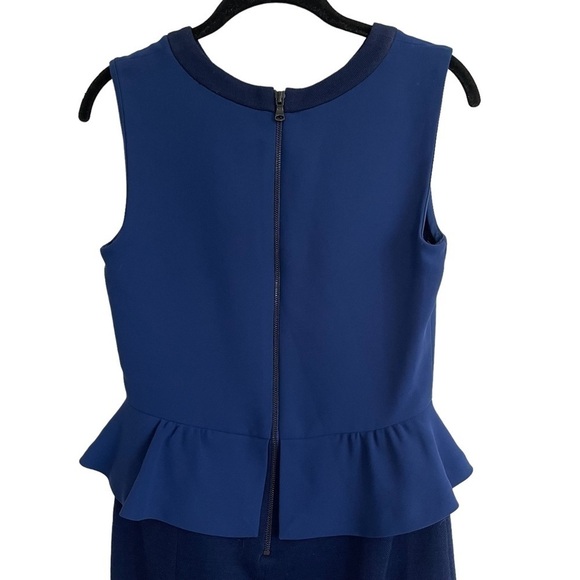 Sandro Blue Wool Blend Peplum Pencil Dress, Size S (1) - Picture 6 of 10